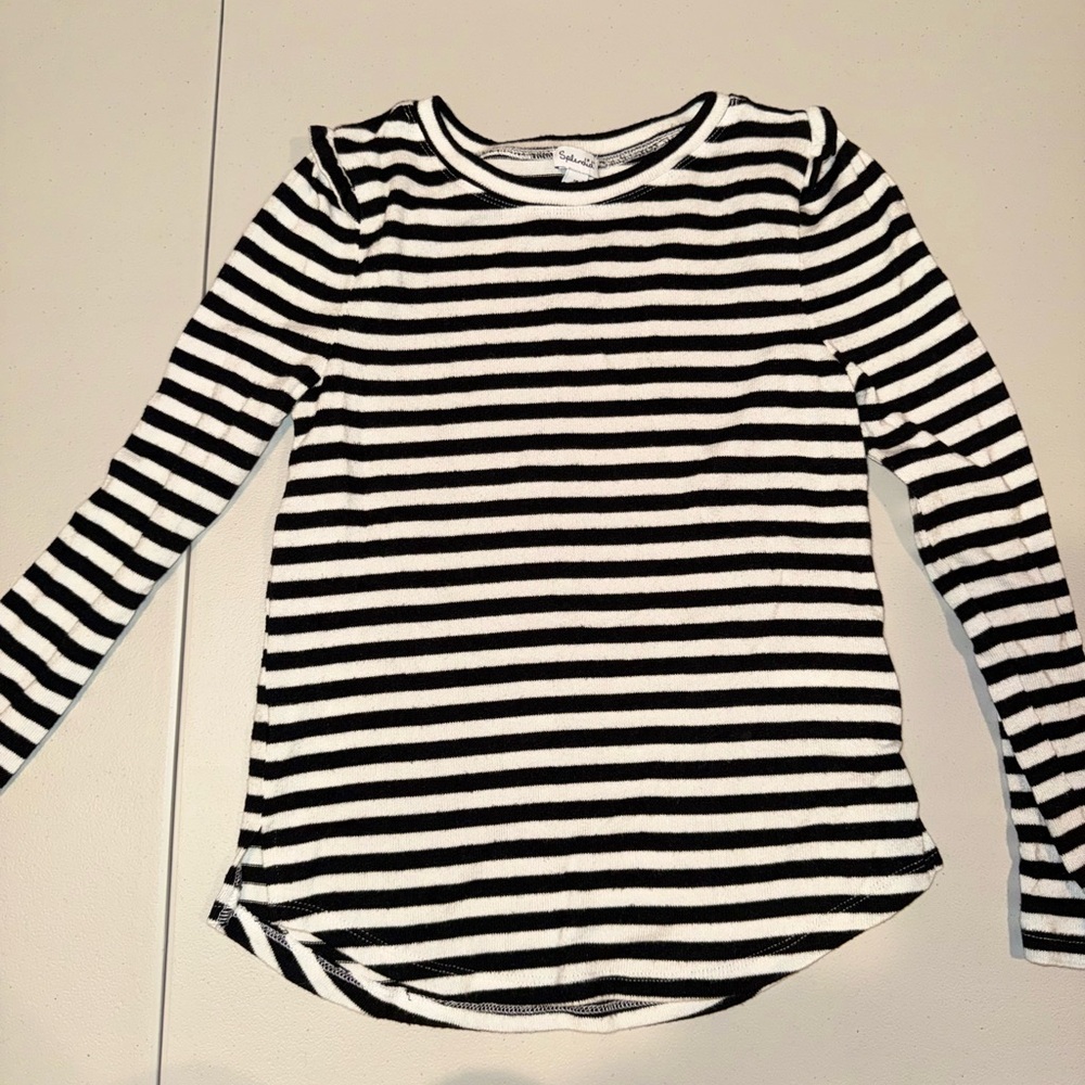 Splendid Monochrome Striped Top